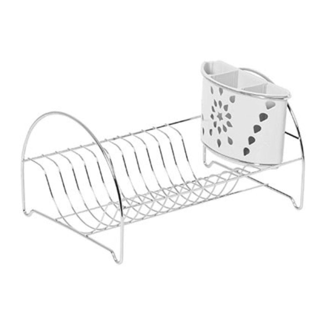 Escorredor de Pratos Pop Niquelart 395-4 com Porta Talheres Branco - Palácio da Arte