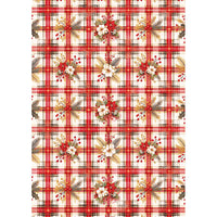 Estampa Adesiva 32x45 ESTAN-005 Xadrez e Floral - Palácio da Arte