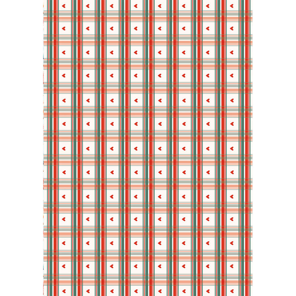 Estampa Adesiva 32x45 ESTAN-010 Xadrez com Corações - Palácio da Arte