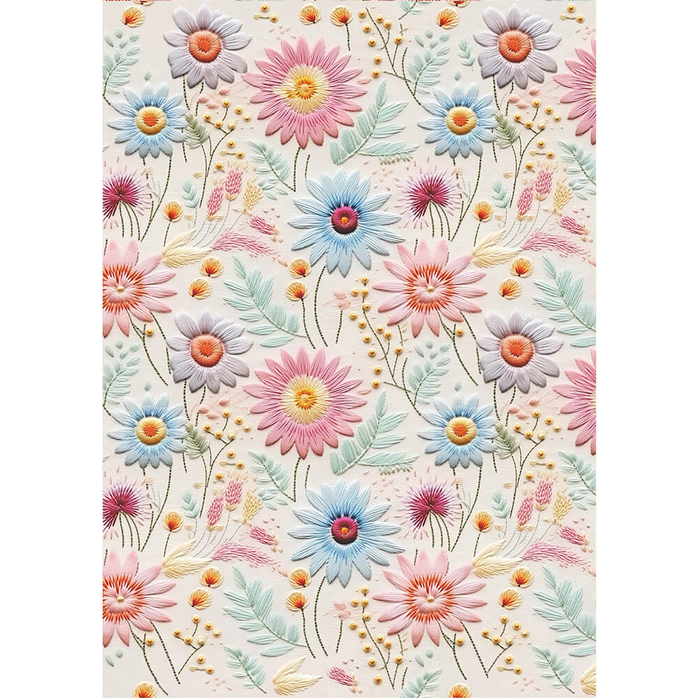 Estampa Adesiva Litoarte ESTA-006 Flores Coloridas 32x45cm - Palácio da Arte