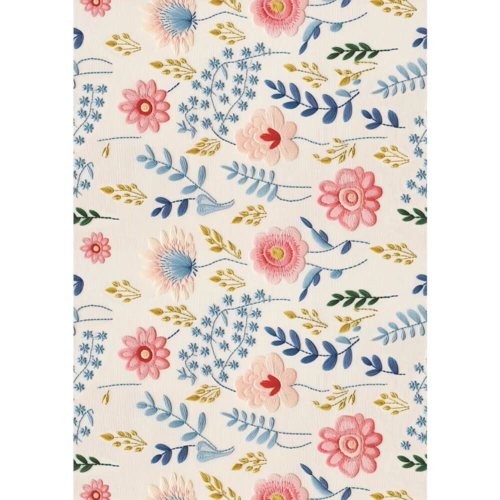 Estampa Adesiva Litoarte ESTA-010 Flores Coloridas III 32x45cm - Palácio da Arte