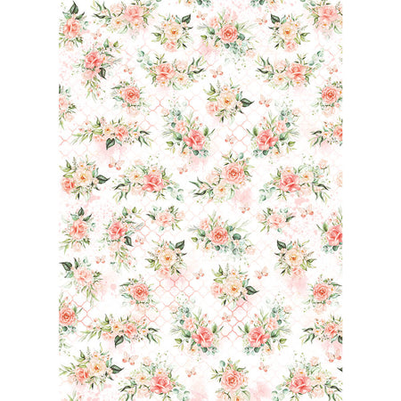 Estampa Adesiva Litoarte ESTA1-001 Rosas com Borboleta 32x45cm - Palácio da Arte
