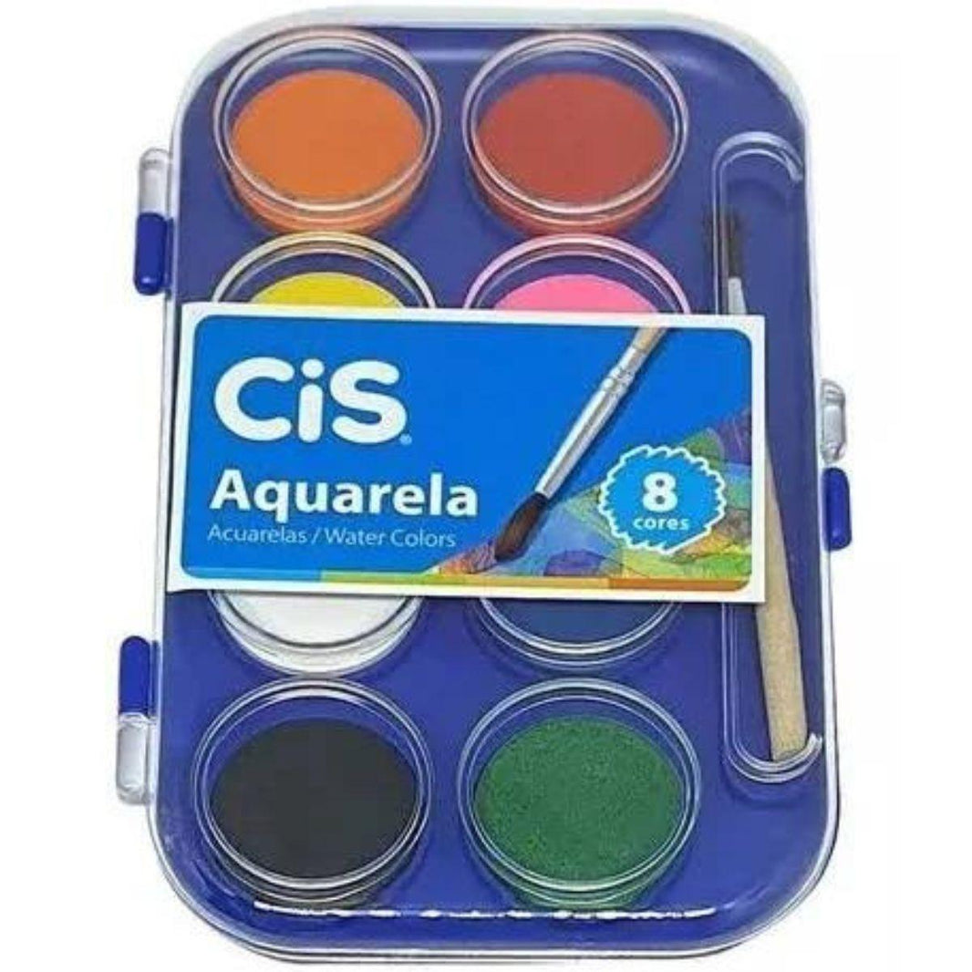 Estojo Tinta Aquarela Cis 8 Cores - Palácio da Arte