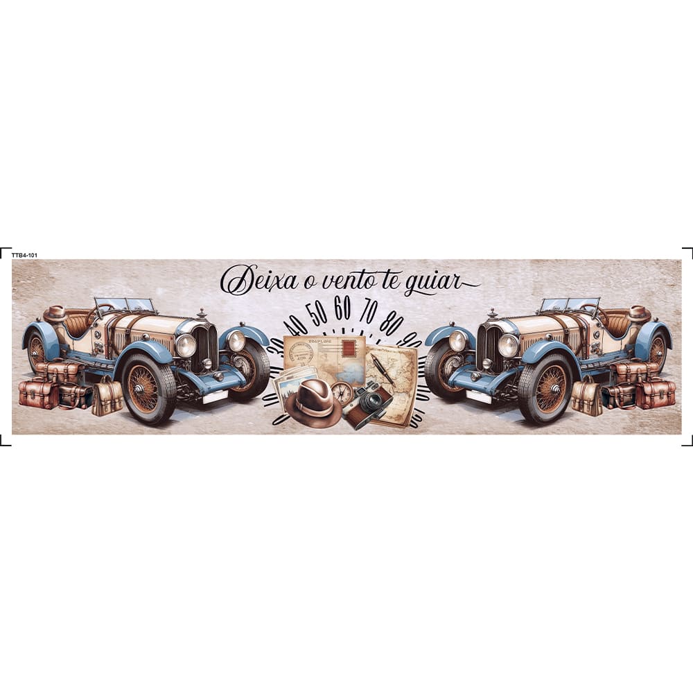 Transfer Têxtil 24x7cm TTB4-101 Barrado Deixa o Vento