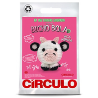 Kit Meu Primeiro Amigurumi Bicho Bola 2 Cor 05 Vaca Mimosa
