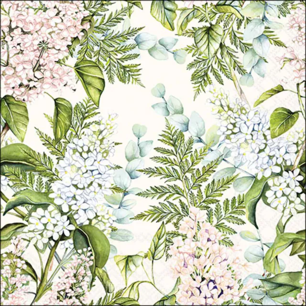 Guardanapo de Papel Decoupage 33x33 Soft Lilacs Cream 13320555