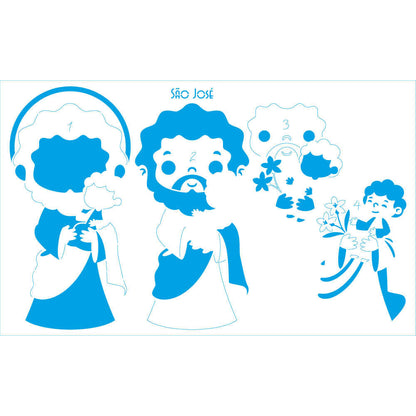 Stencil Litoarte 21x34cm ST-457 São José