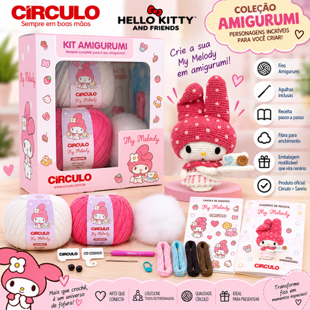 Kit Amigurumi Hello Kitty and Friends Círculo Cor 08 My Melody