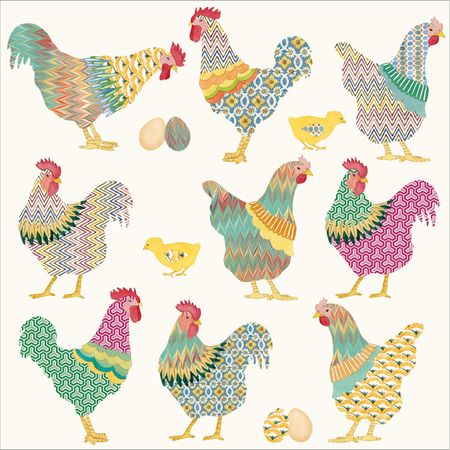 Guardanapo de Papel Decoupage 33x33 PPD Galli e Galline 133002950