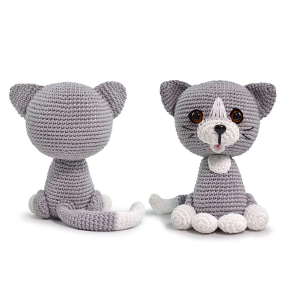 Kit Amigurumi Cães e Gatos Círculo Cor 4 Gato Persa