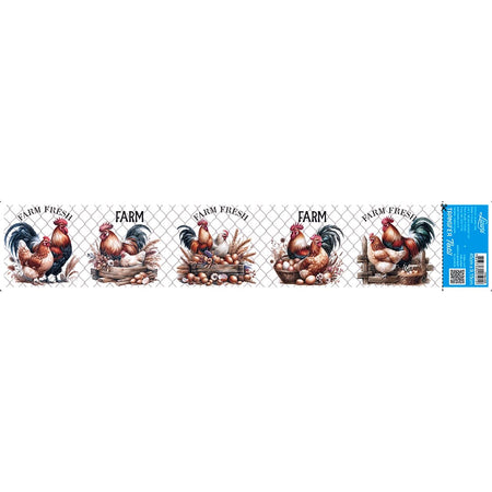 Transfer Têxtil 45x9,5cm TTB6-058 Barra Farm Fresh
