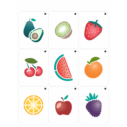 Stencil OPA 15x20 3744 Chaveirinho Frutinhas