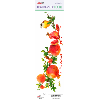 Transfer Têxtil 10x30cm  Opa 3828 Frutas Romãs