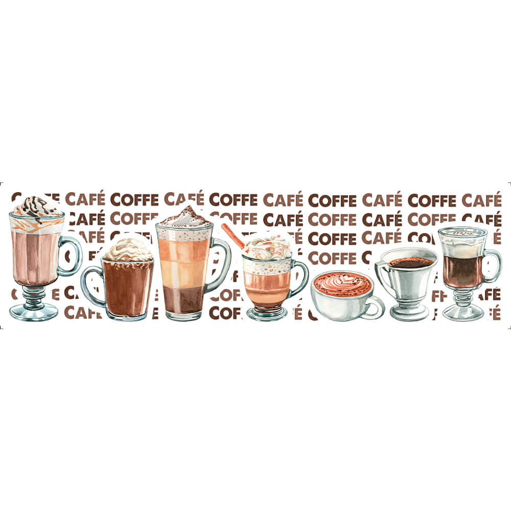 Transfer Têxtil Litoarte 24x7 TTB4-038 Barrado Café Coffe