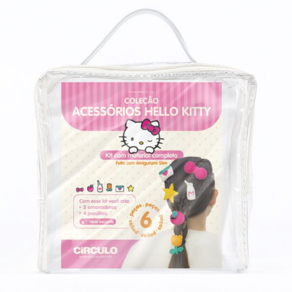 Kit Acessórios Crochê Hello Kitty Círculo Cor 01