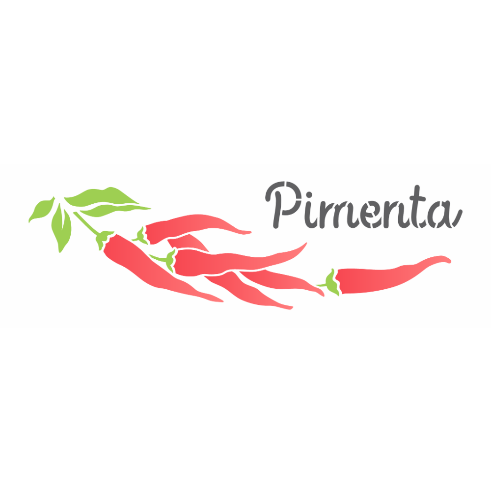 Stencil OPA 10x30 3728 Feirinha Tempero Pimentas III