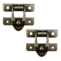 Fecho Alavanca de Encaixe G em Metal Prata Velha 3,9x3,4cm Kit com 2 peças - Palácio da Arte