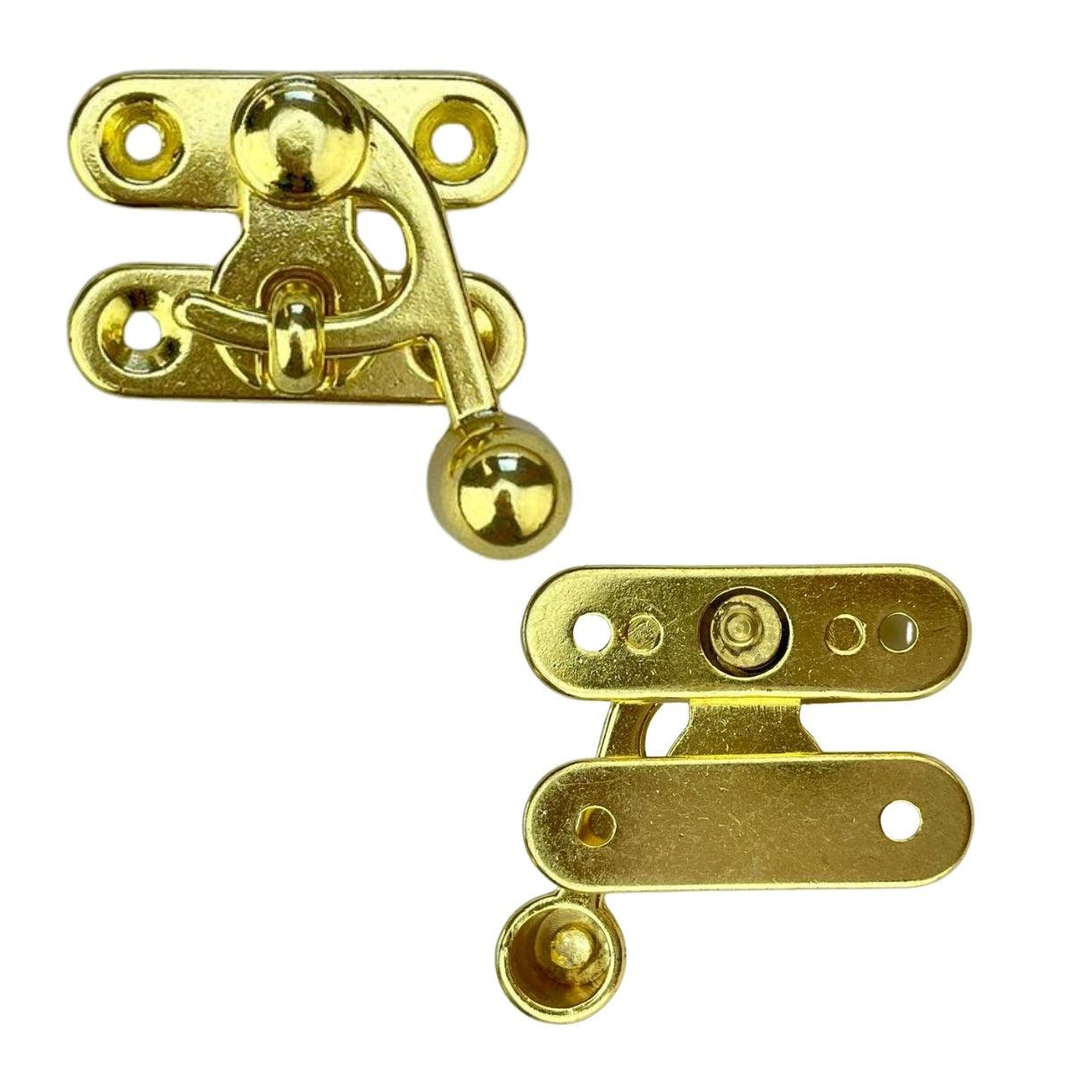 Fecho Anzol Gancho P em Metal Dourado 3,7x3,1cm Kit com 2 Peças - Palácio da Arte