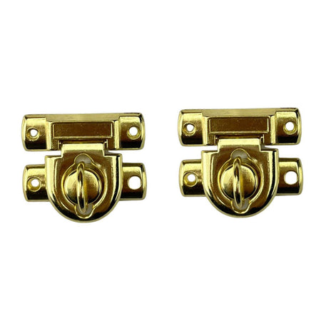 Fecho Cadeado P em Metal Dourado 2,7x2,4cm Kit com 2 peças - Palácio da Arte