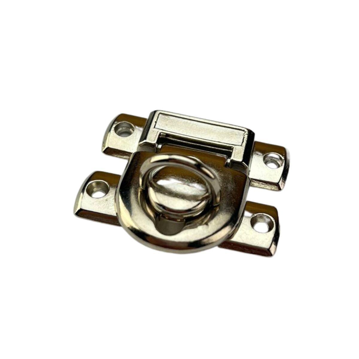 Fecho Cadeado P em Metal Niquel 2,7x2,4cm Kit com 2 peças - Palácio da Arte