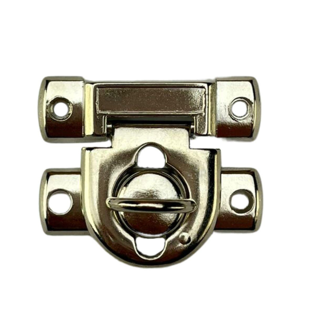 Fecho Cadeado P em Metal Niquel 2,7x2,4cm Kit com 2 peças - Palácio da Arte