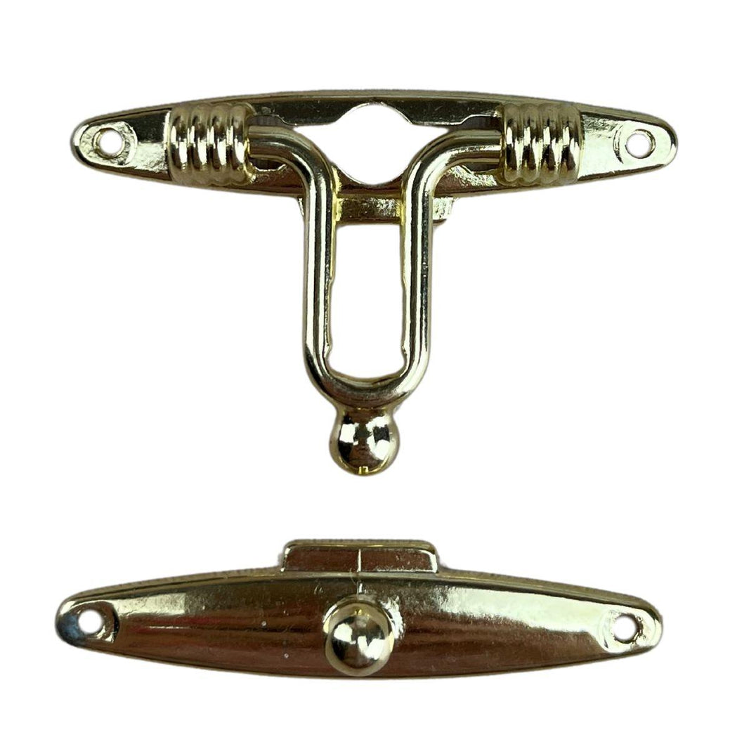 Fecho Mola em Metal Dourado 5,4x2,1cm Kit com 2 peças - Palácio da Arte