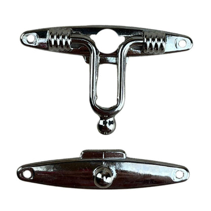 Fecho Mola em Metal Níquel 5,4x2,1cm Kit com 2 peças - Palácio da Arte