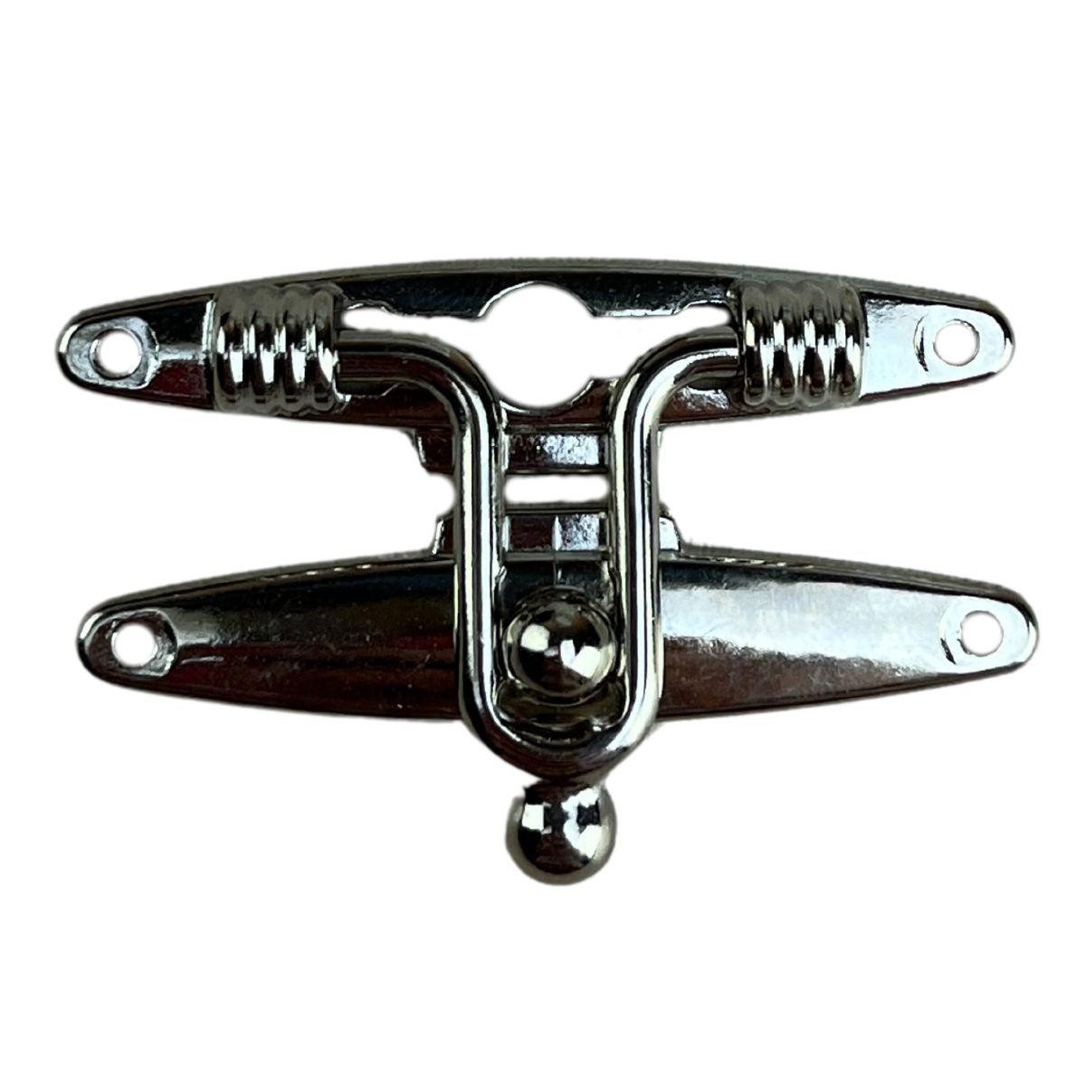 Fecho Mola em Metal Níquel 5,4x2,1cm Kit com 2 peças - Palácio da Arte