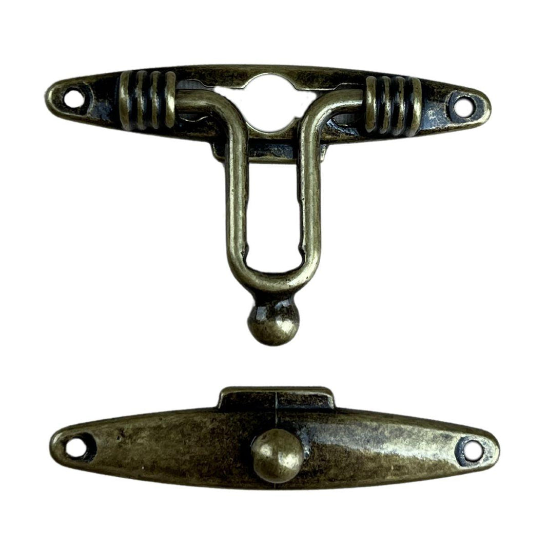 Fecho Mola em Metal Ouro Velho 5,4x2,1cm Kit com 2 peças - Palácio da Arte