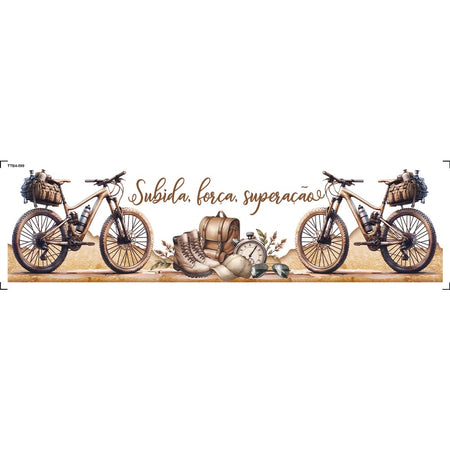 Transfer Têxtil 24x7cm TTB4-099 Barrado Subida Força Superação