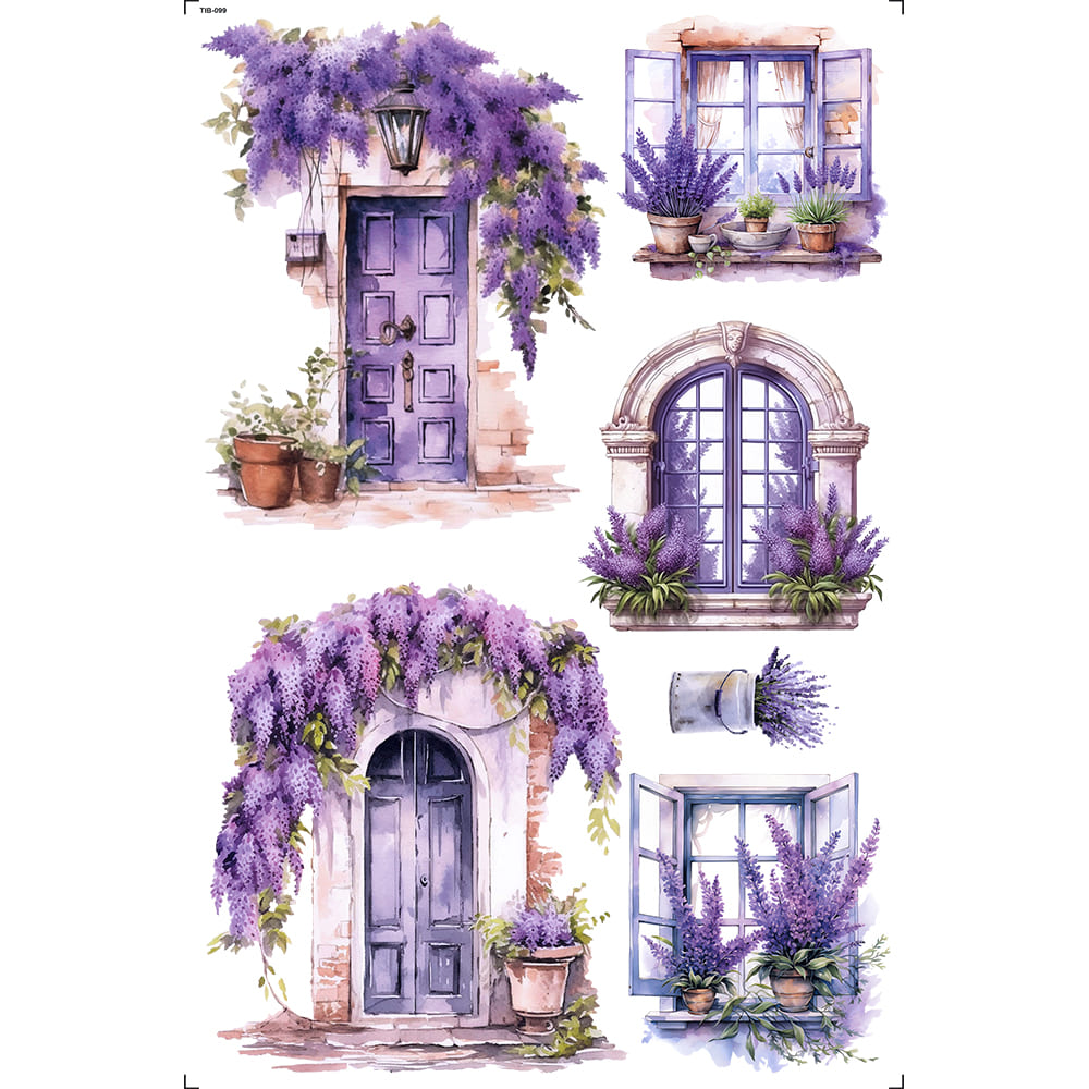 Transfer de Imagem 19,5x29,5cm TIB-099 Portas e Janelas