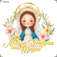 Transfer Têxtil 8x8cm TTQ2-030 Nossa Senhora das Graças