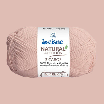Fio Cisne Natural Algodón 3 Cabos 100g com 432 metros - Palácio da Arte