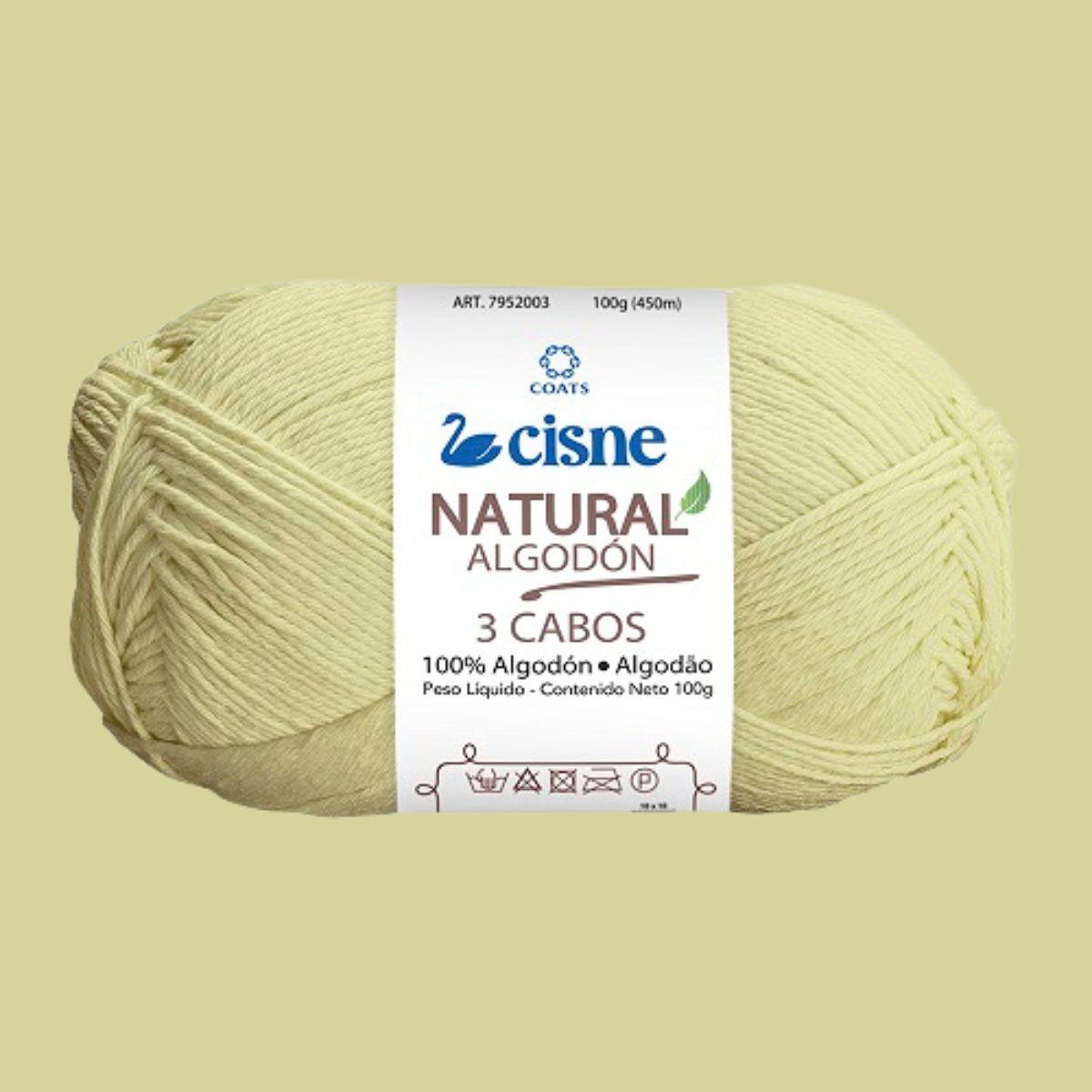 Fio Cisne Natural Algodón 3 Cabos 100g com 432 metros - Palácio da Arte