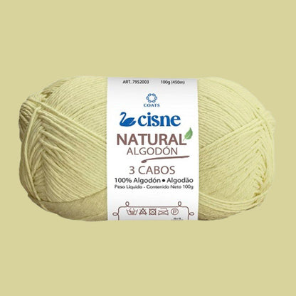 Fio Cisne Natural Algodón 3 Cabos 100g com 432 metros - Palácio da Arte