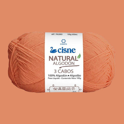 Fio Cisne Natural Algodón 3 Cabos 100g com 432 metros - Palácio da Arte