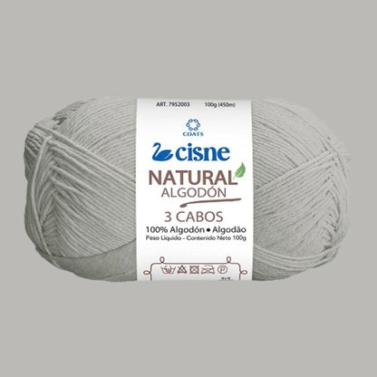 Fio Cisne Natural Algodón 3 Cabos 100g com 432 metros - Palácio da Arte