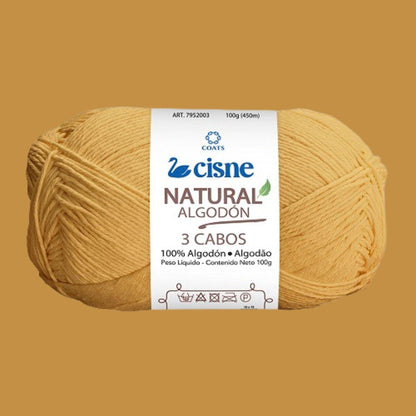 Fio Cisne Natural Algodón 3 Cabos 100g com 432 metros - Palácio da Arte