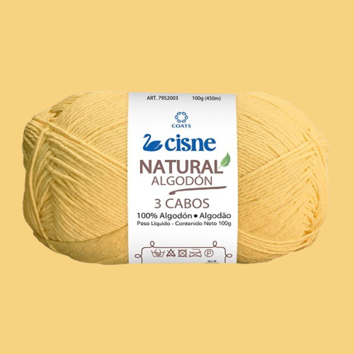 Fio Cisne Natural Algodón 3 Cabos 100g com 432 metros - Palácio da Arte