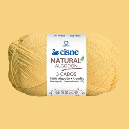 Fio Cisne Natural Algodón 3 Cabos 100g com 432 metros - Palácio da Arte