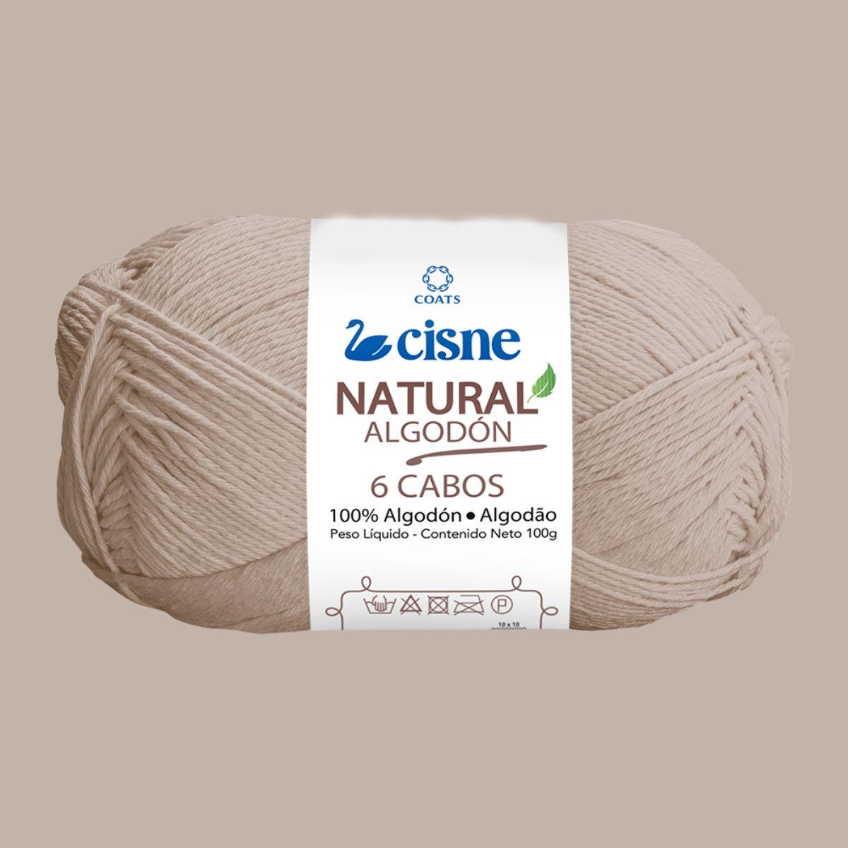 Fio Cisne Natural Algodón 6 Cabos 100g com 215 metros - Palácio da Arte