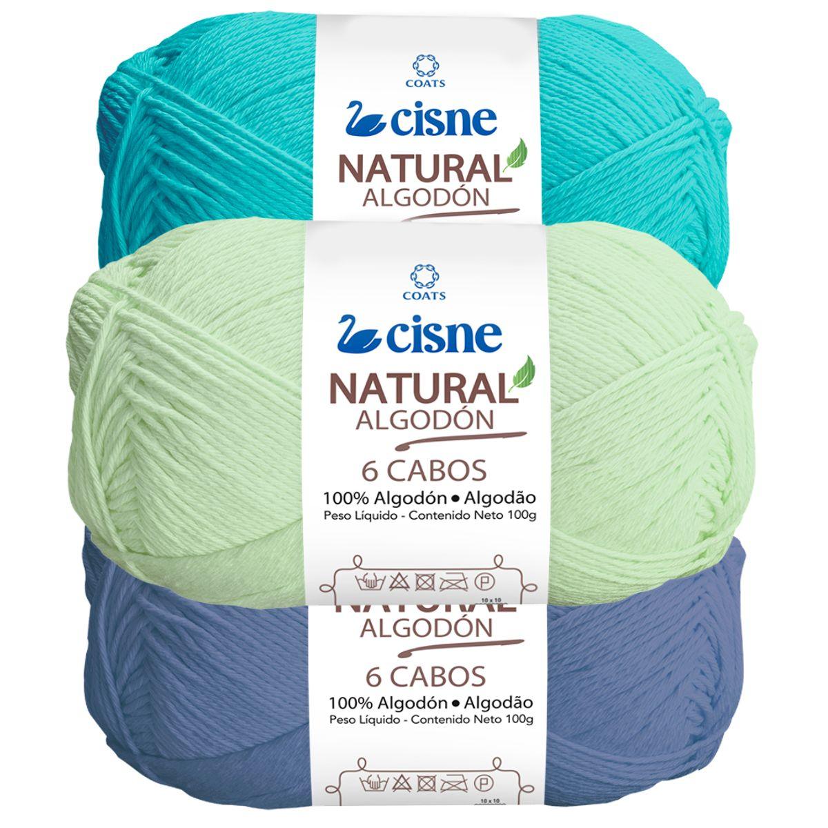 Fio Cisne Natural Algodón 6 Cabos 100g com 215 metros - Palácio da Arte