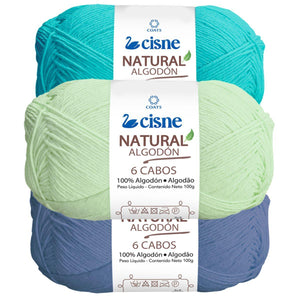Fio Cisne Natural Algodón 6 Cabos 100g com 215 metros - Palácio da Arte