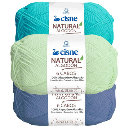 Fio Cisne Natural Algodón 6 Cabos 100g com 215 metros - Palácio da Arte