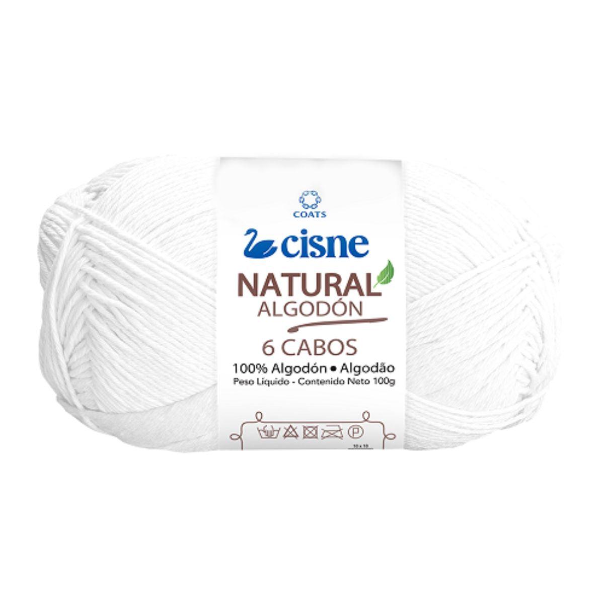 Fio Cisne Natural Algodón 6 Cabos 100g com 215 metros - Palácio da Arte