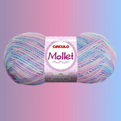 Fio de Lã Mollet Mesclado 100g com 200m - Palácio da Arte
