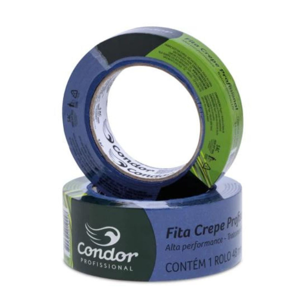 Fita Crepe Azul Anti-UV Condor 1224 24mmx50m - Palácio da Arte