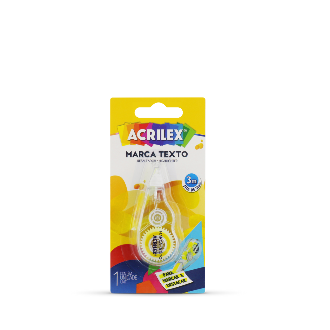 Fita Marca Texto Acrilex 3m x 5mm - Palácio da Arte