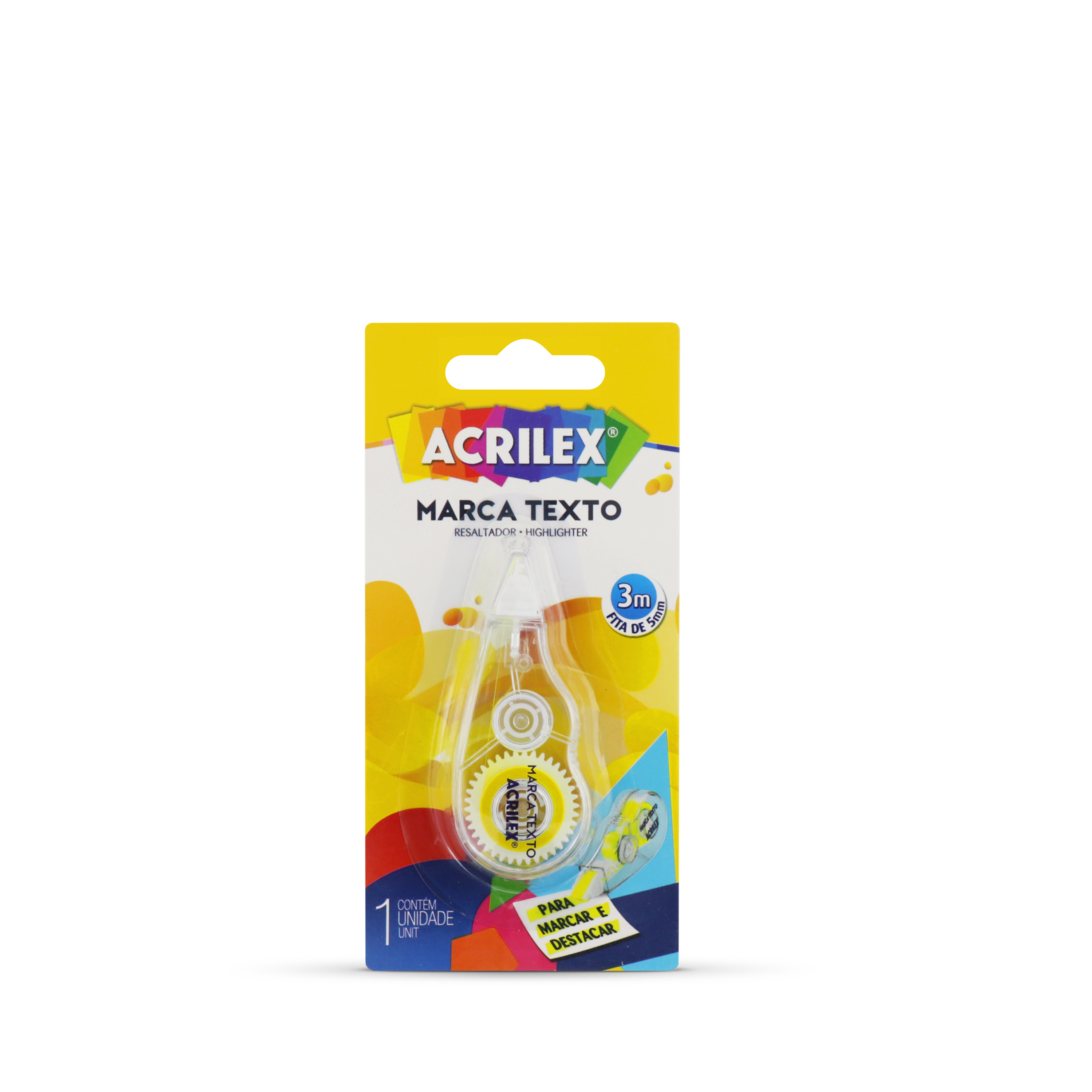 Fita Marca Texto Acrilex 3m x 5mm - Palácio da Arte