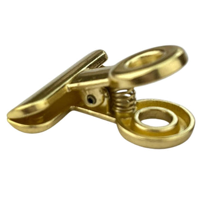 Fixador Presilha em Metal Dourado 3x3cm Kit com 2 peças - Palácio da Arte